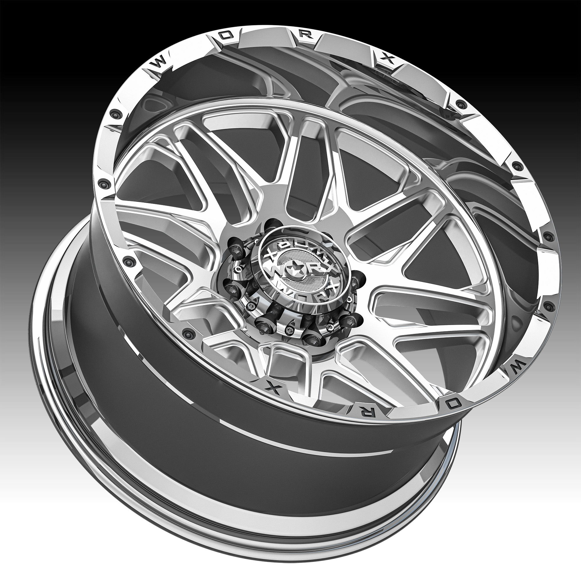 Worx Offroad Forged WF819P Polished Custom Truck Wheels WF819P